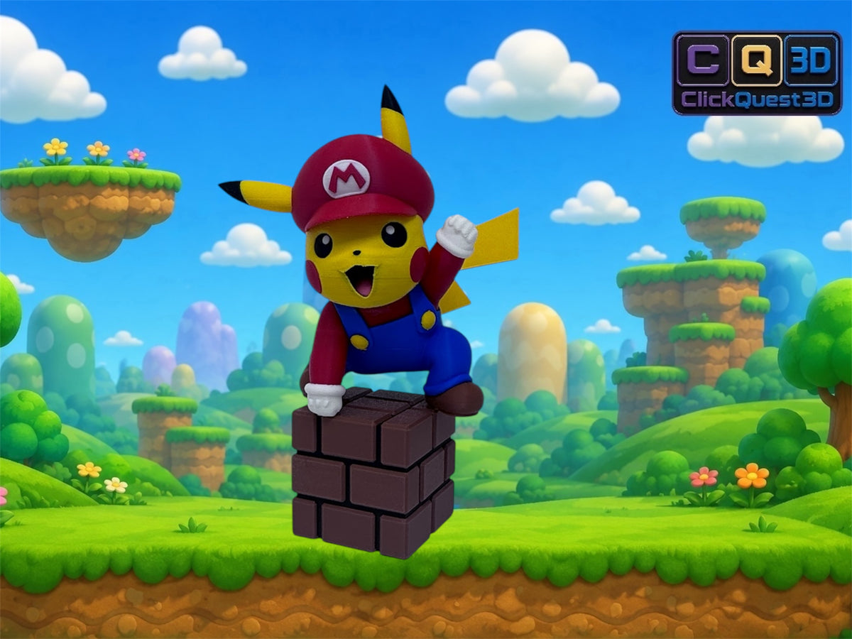 Retro Mario/Pikachu Mashup Collectible Figurine