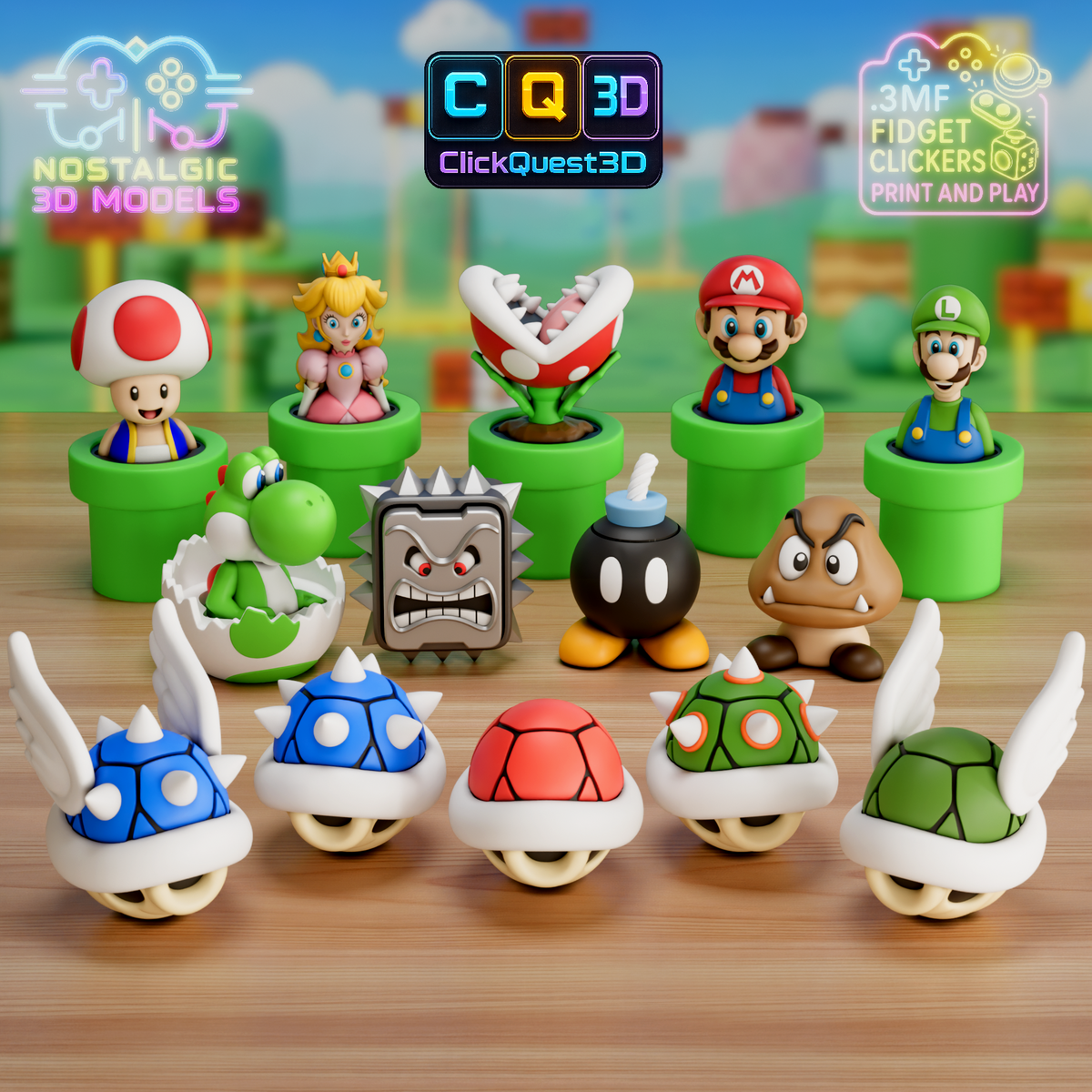 Nostalgic Print and Play Mario Clicker - (Mario)