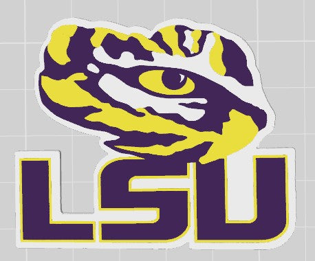 3D Printed - LSU Magnet/KeyChain